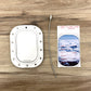Airplane Window Luggage Tag in White Leather