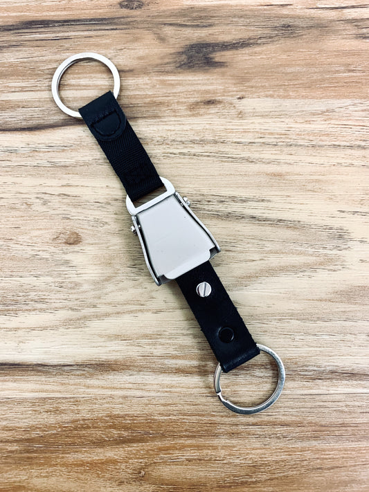 Mini Seat Belt Keychain - 3 in 1 Breakaway with Engraving on Leather