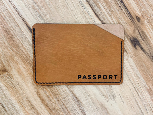 Minimal Passport Holder in Tan